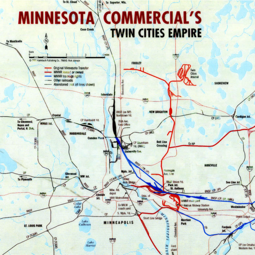 Minnesota Commercial Railway Map